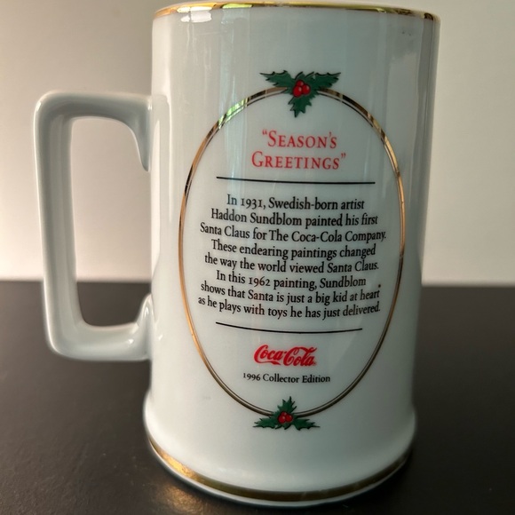 Collector Holiday Coca Cola Santa mug from 1996 - Picture 2 of 2
